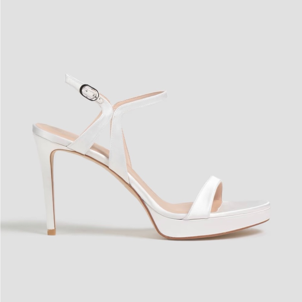 Stuart Weitzman Mariposa satin platform sandals EU 36